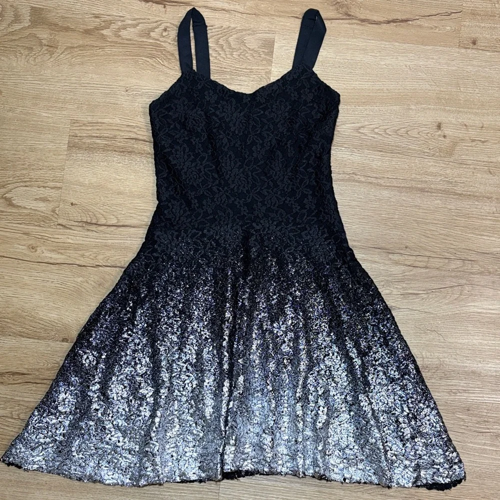 Free People Ombre Foil Sparkle Dress